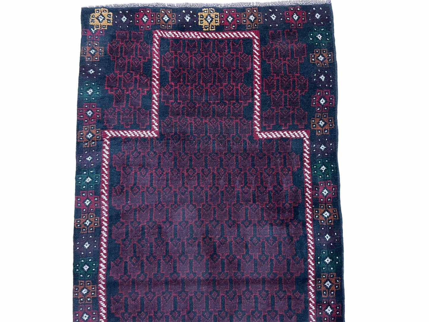 3 X 5 Vintage Handmade Tribal Wool Rug Baluchi Rug Afghan Rug Balouch Rug 3x4.7 - Nuvé