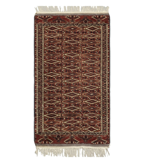 4' X 8' Antique Handmade Russian Bokhara Turkoman Yamud Wool Rug Carpet Nice