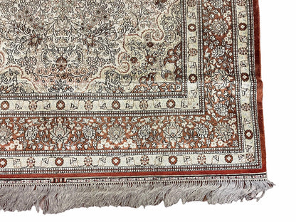 4' X 6' Vintage Fine Handmade Chinese Oriental Silk Rug 400 KPSI Wow - Nuvé