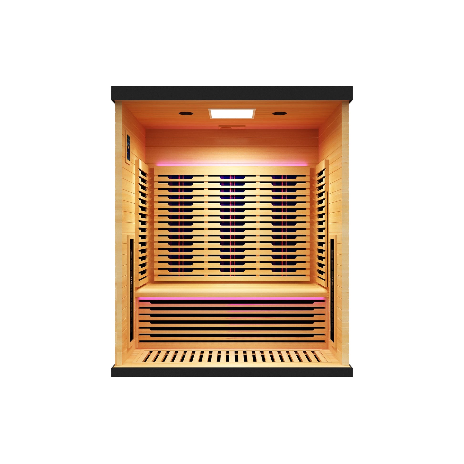 Peak Saunas Denali Luxury 3-Person Full Spectrum Infrared Sauna with Two XL Medical-Grade Red Light Therapy Panels & Smart WiFi App Control - Nuvé