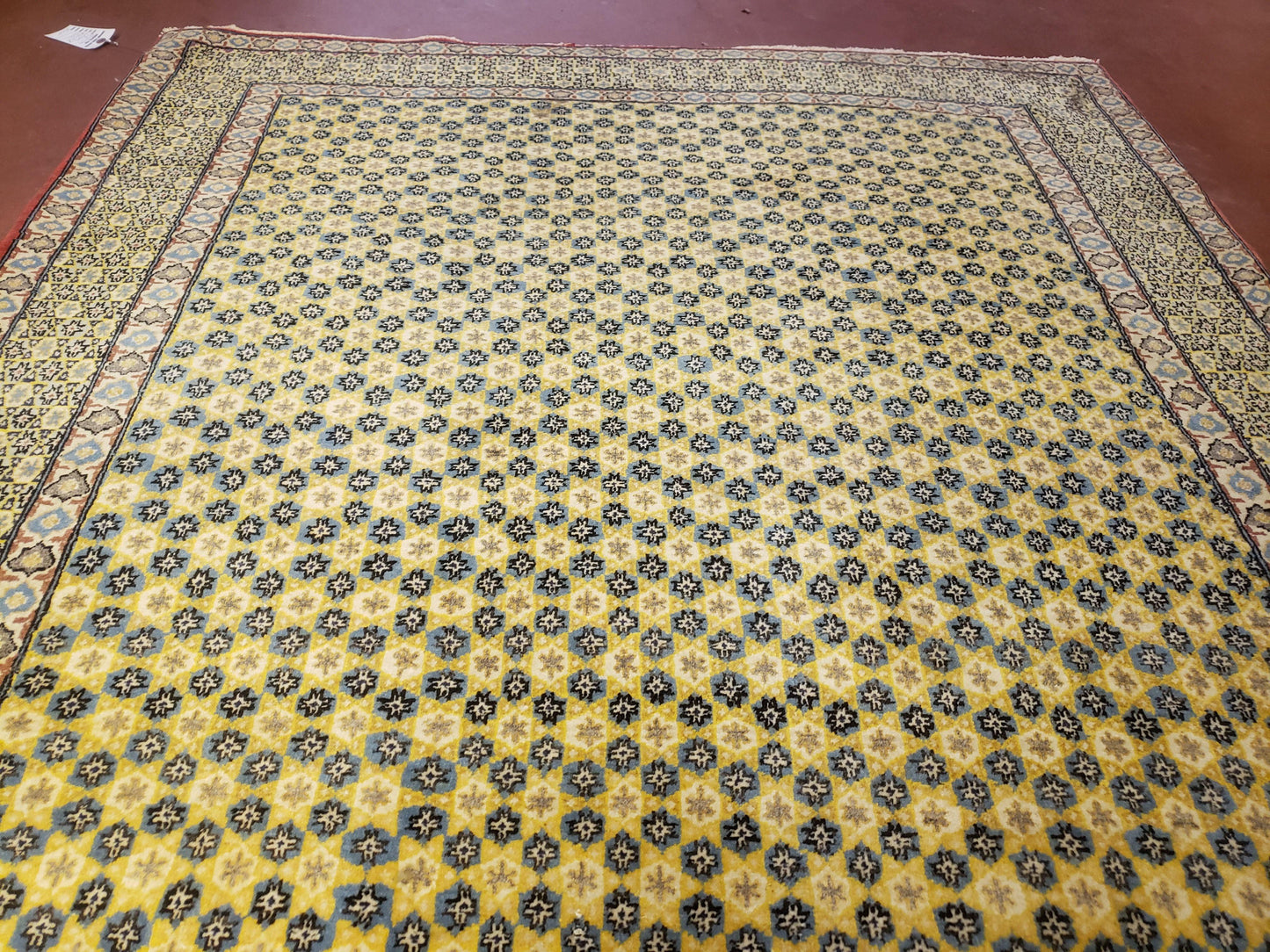 5x7 Authentic Handmade Rug Star Of David Wool Rug Green Rug Gold Rug 4x6 Rug - Nuvé