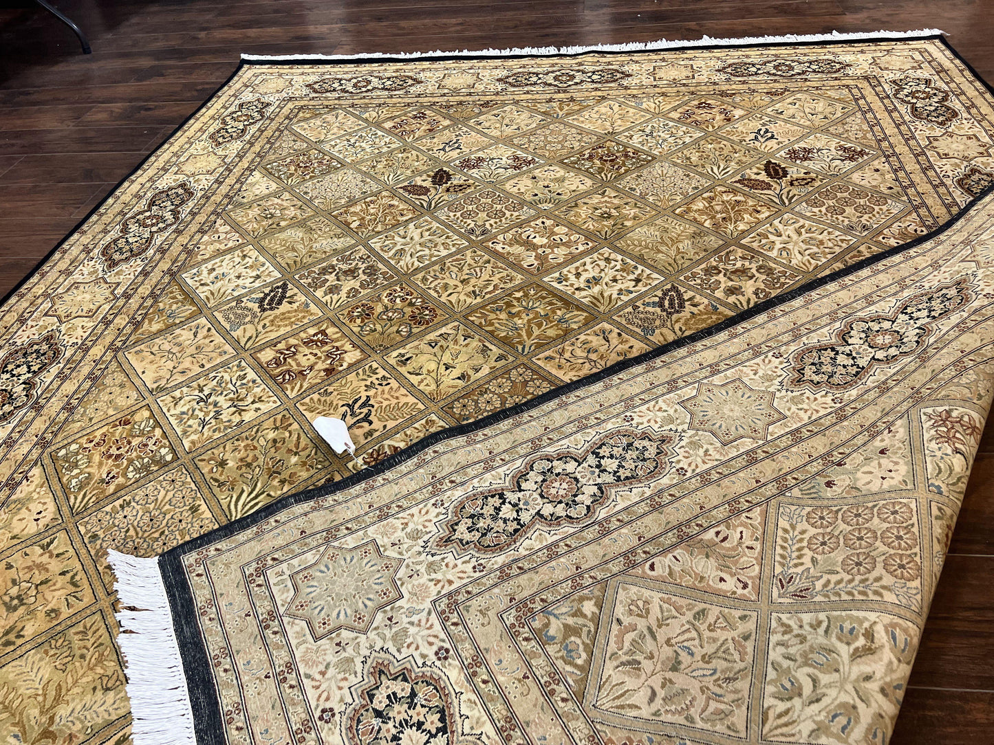 Pak Persian Rug 8x10, Multipanel Kirman Design, Wool Hand Knotted Vintage Carpet, Fine Weave Oriental Rug 8 x 10 - Nuvé