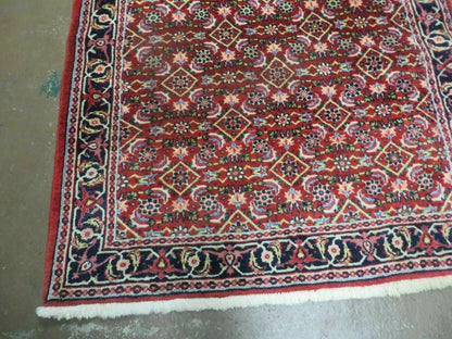 3' X 5' Handmade Knotted Indian Amritsar Floral Oriental Wool Red Rug Organic Nice - Nuvé