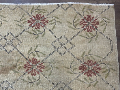 Turkish Rug 5x6, Oushak Carpet, Beige - Nuvé