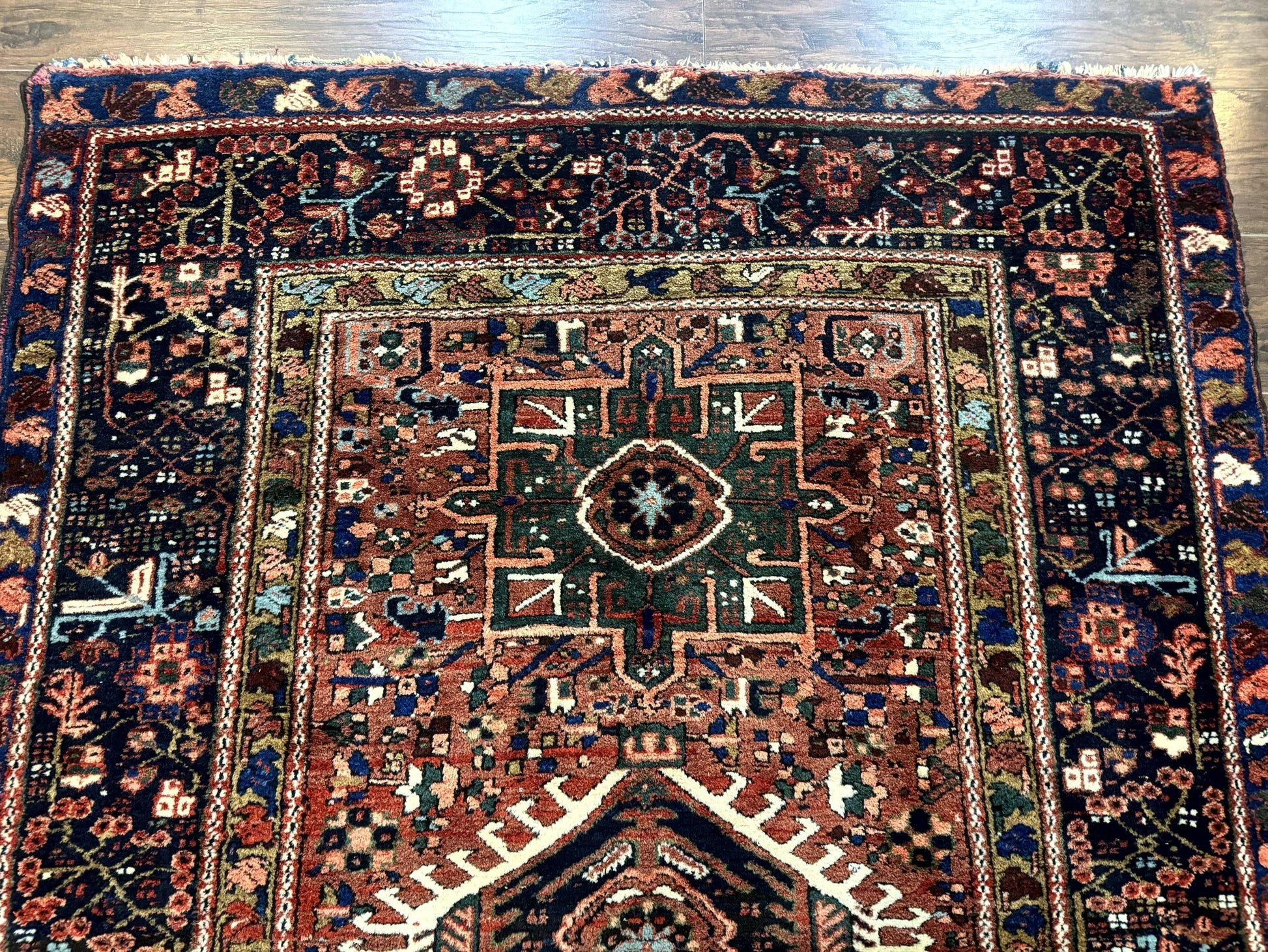 Antique Persian Karajeh Heriz Rug 5x6 - Nuvé
