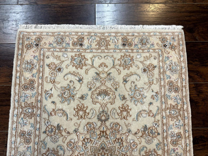 Small Persian Tabriz Rug 2.6 x 3.8, Vintage, Wool and Silk Highlights, Fine 225 KPSI - Nuvé