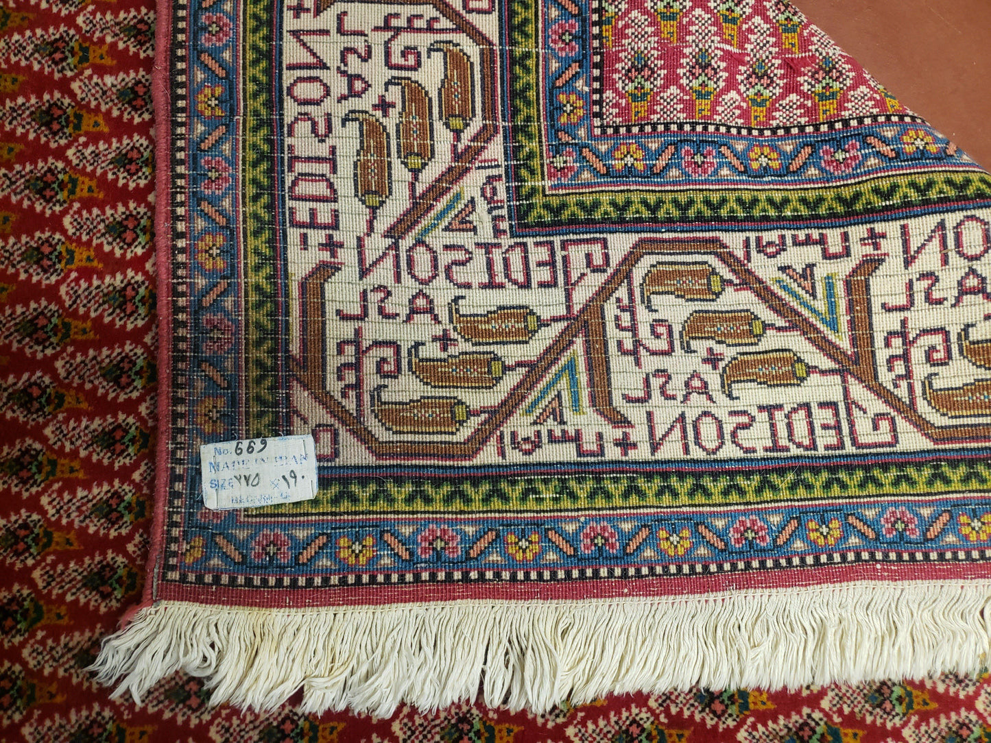 6x9 Finely Woven Turkish Tribal Rug, Boteh/Paisley Pattern, Red & Beige Area Rug, Vintage Wool Carpet, Entryway Rug, Hand-Knotted Foyer Rug - Nuvé