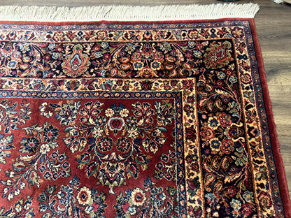 Karastan Rug 10x14, Red Sarouk #785, Wool Original 700 Series - Nuvé