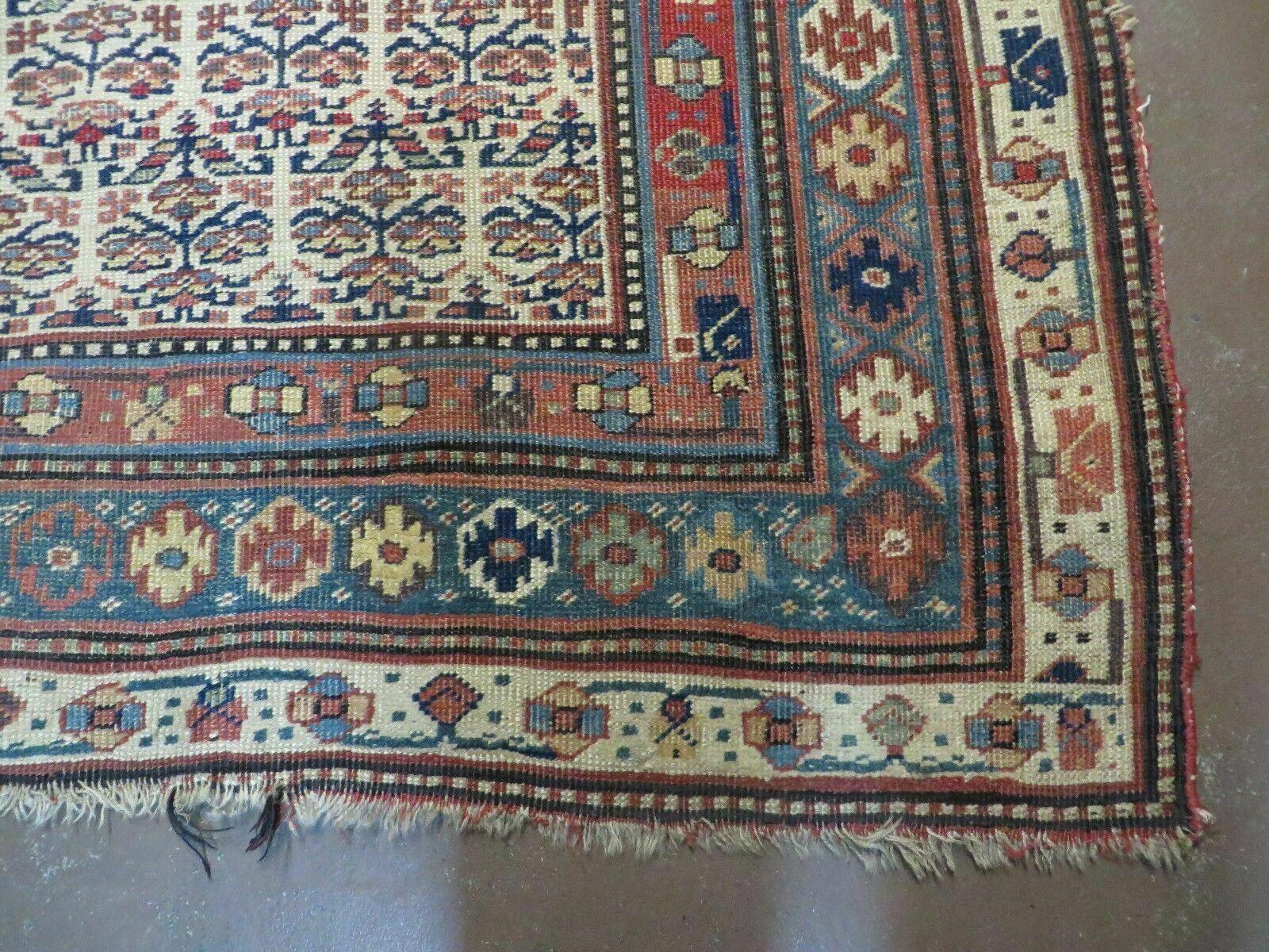 5' X 9' Antique Handmade Caucasian Kuba Wool Rug Veg Dye Runner Nice - Nuvé
