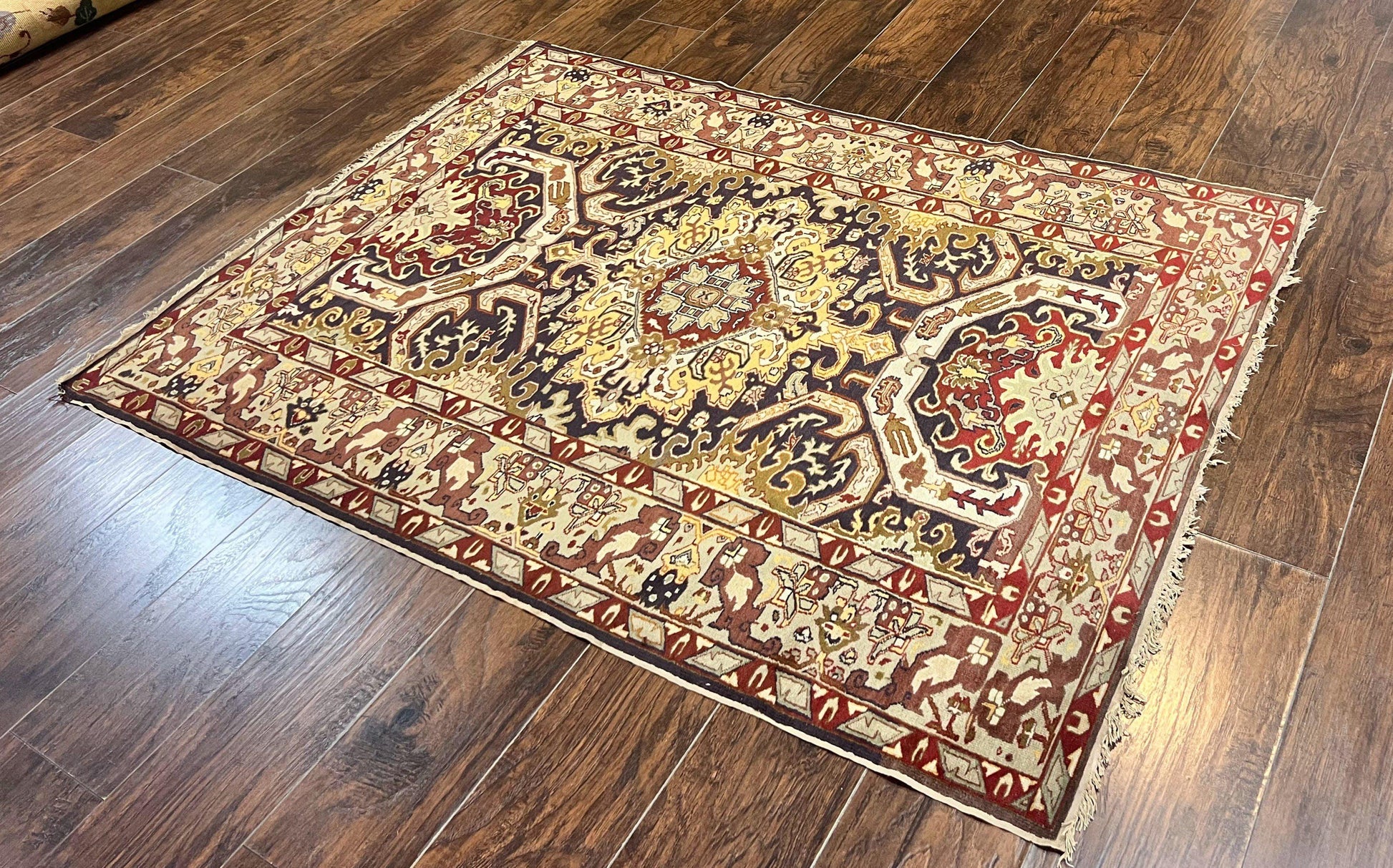 Antique Caucasian Rug, Kuba Seychour Rug, Handmade Wool Oriental Carpet, Azerbaijan Rug - Nuvé