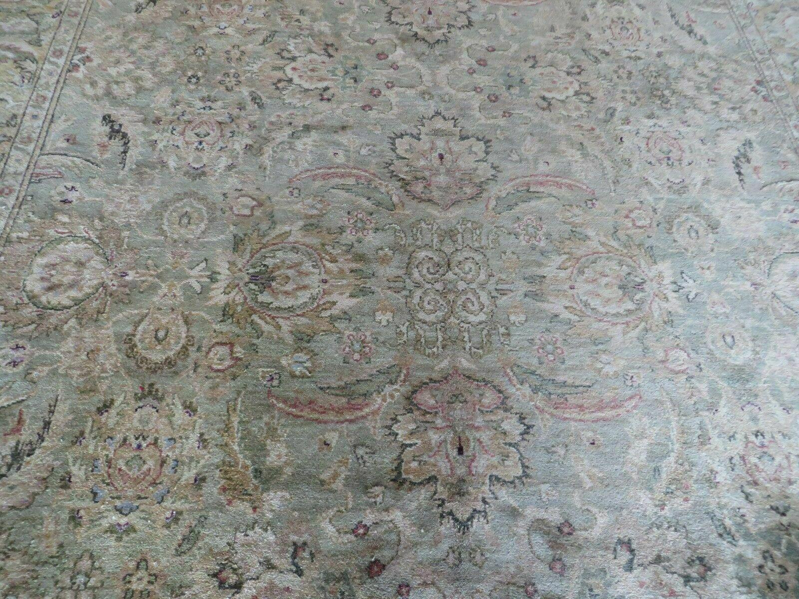 8' X 10' Vintage Handmade India Floral Oriental Top Quality Jaipur Tea Wash - Nuvé