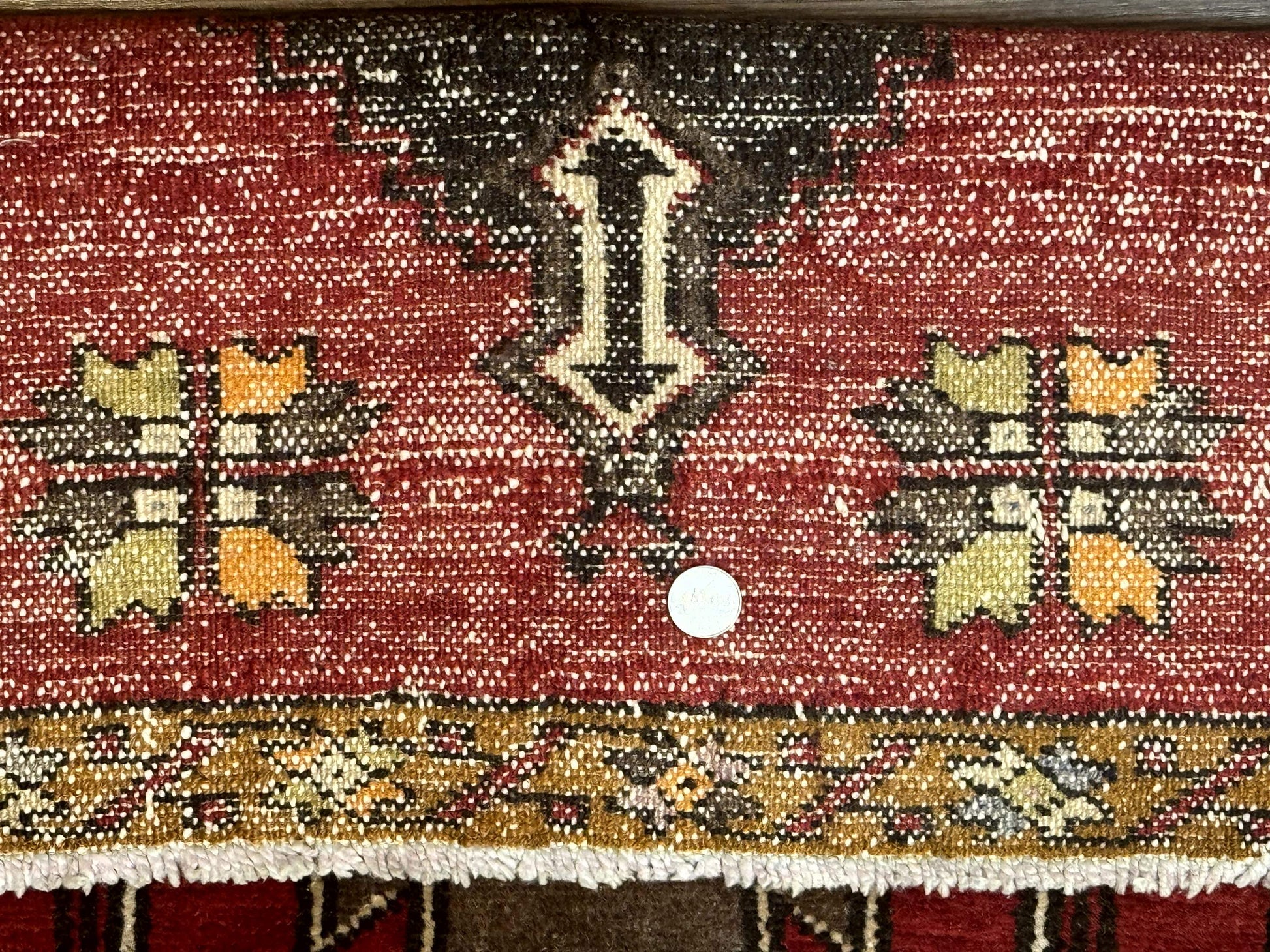 Turkish Yastik Rug 2x3, Geometric Medallion, Small Turkish Wool Rug, Red - Nuvé