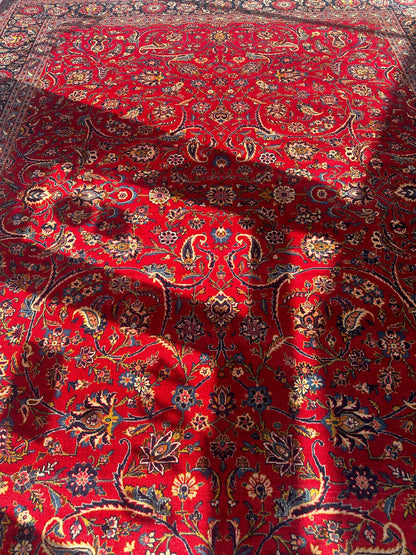Incredible Persian Kashan All Over Wool Rug 10’2” x 14’ - Nuvé