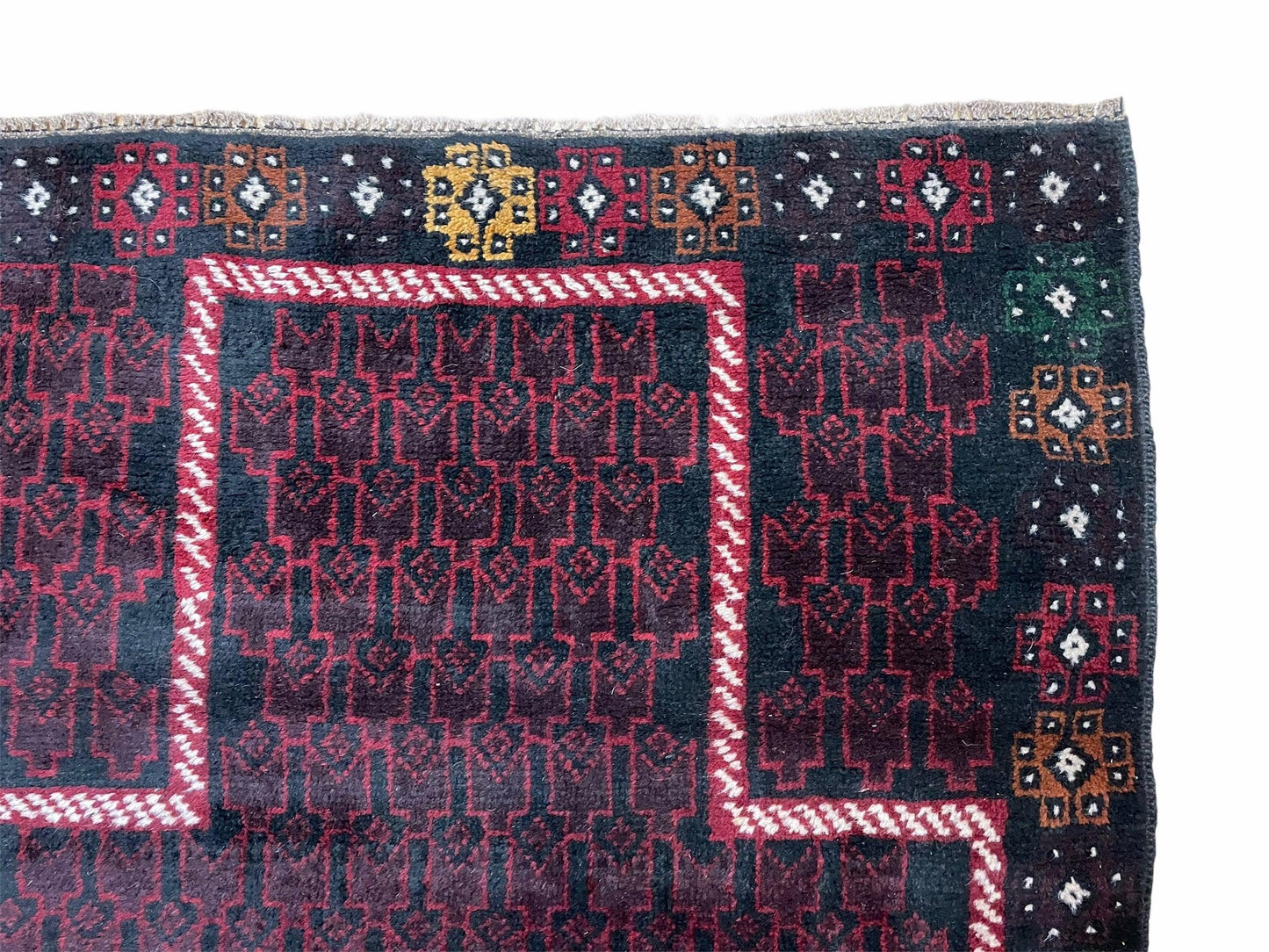 3 X 5 Vintage Handmade Tribal Wool Rug Baluchi Rug Afghan Rug Balouch Rug 3x4.7 - Nuvé