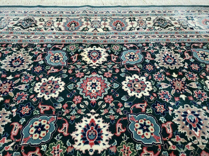 8' X 10' Handmade Indian Oriental Wool Rug Carpet Organic Dye Forest Green Nice - Nuvé