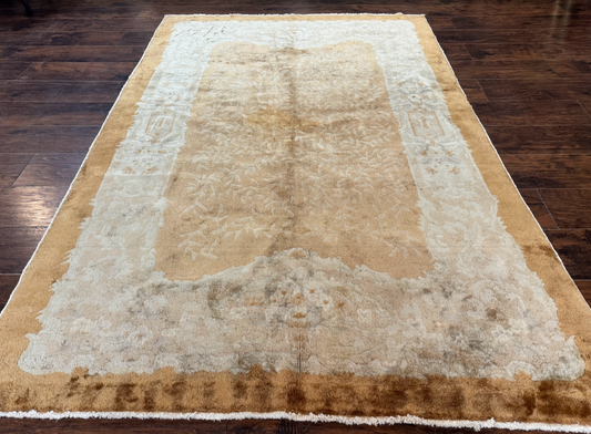 Chinese Peking Rug 5x7, Golden-Tan, Vintage Chinese Wool Carpet - Nuvé