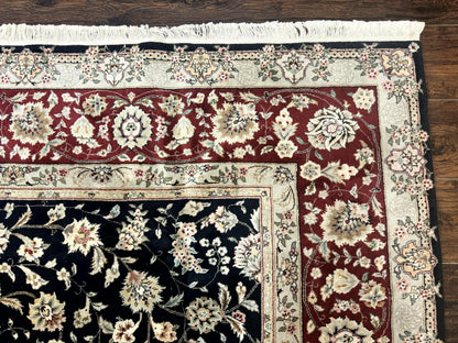 Black Pak Persian Rug 8x10, Floral Allover