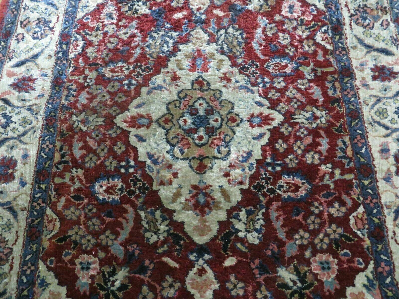 2' X 3' Handmade Chinese Floral Oriental Silk Rug Carpet Nice Red - Nuvé