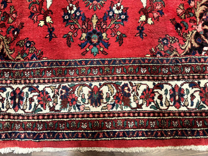 Palace Size Persian Rug 11x18, Red, Bibikabad Rug, Handmade Large Wool Carpet, Persian Hamadan Rug, Dargazin Rug - Nuvé