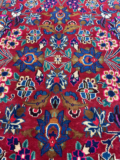 Persian Mashhad I Fine Allover Rug Wool 7 x 10 - Nuvé