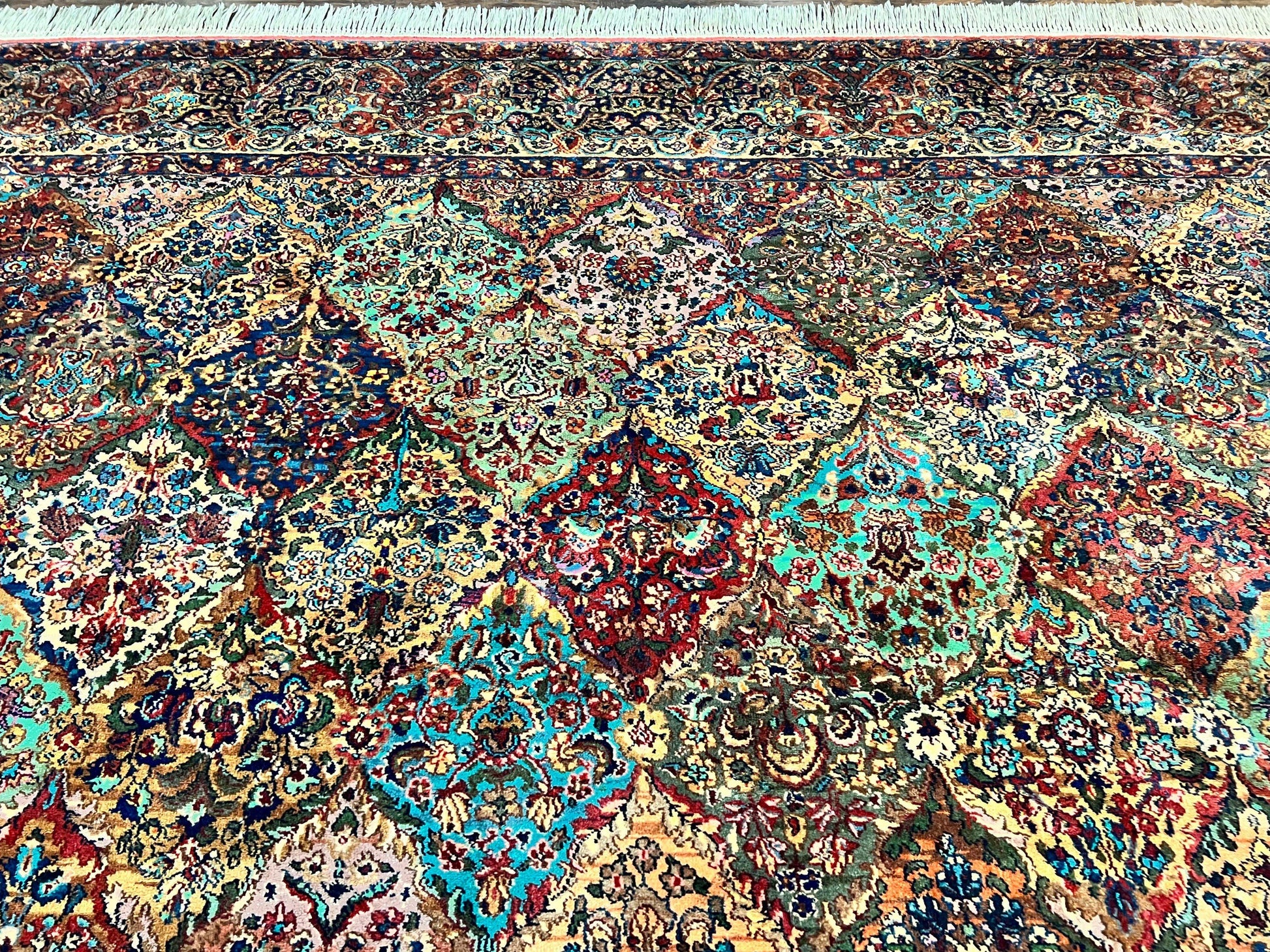 Karastan Multicolor Panel Kirman Rug #717, Wool Karastan Rug 12 x 16, Extra Large Karastan Area Rug, Original Karastan Collection 700 Series - Nuvé