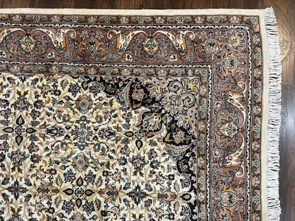 Pak Persian Rug 5x8, Handmade Wool Oriental Carpet, Vintage Rug, Floral Allover, Very Fine 320 KPSI - Nuvé