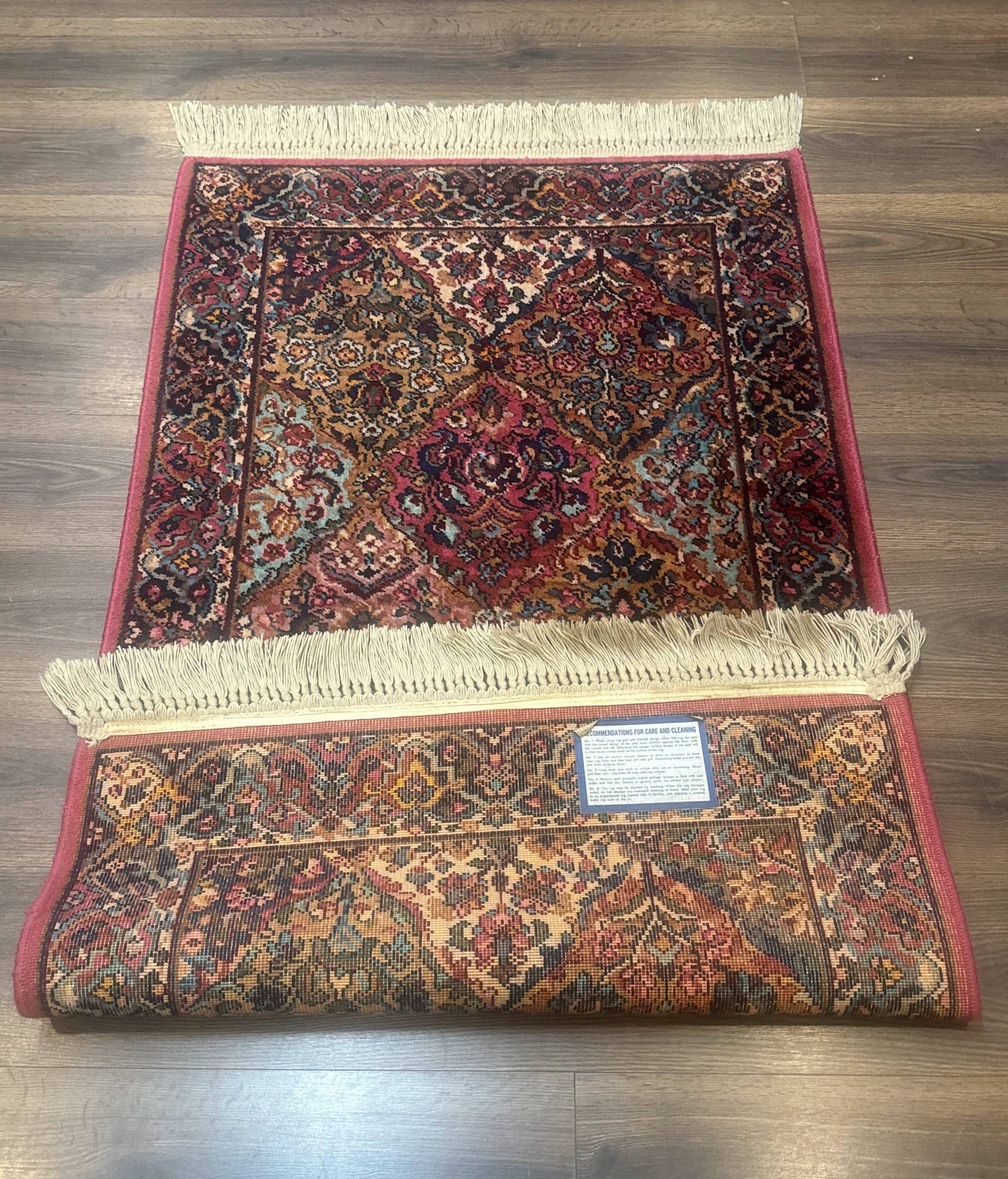 Karastan Rug 3x5 Multicolor Panel Kirman #717, Original 700 Series, Wool Pile, Discontinued - Nuvé