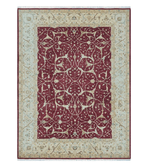 10' X 14' Vintage Handmade PESHAVAR CHOBI Pakistani Agra Wool Carpet Nice