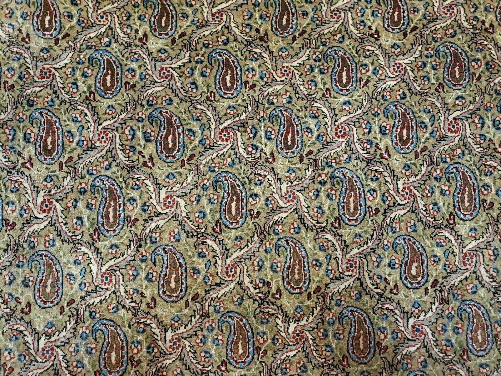 4' X 7' Handmade Turkish Wool Rug Paisley Hand Knotted Flowers One Of A Kind - Nuvé