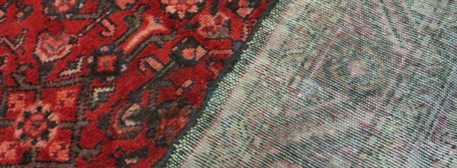 5' 6" X 10' Antique Handmade India Floral Oriental Wool Rug Veg Dyes Red Nice - Nuvé