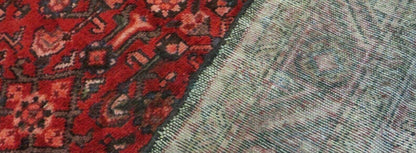 5' 6" X 10' Antique Handmade India Floral Oriental Wool Rug Veg Dyes Red Nice - Nuvé