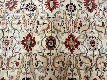 Large Palace Sized Stark Carpet 13x19, Traditional Wool Handmade Rug, Beige - Nuvé