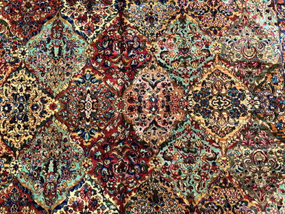 Karastan Rug 8.8 x 10.6, Multicolor Panel Kirman Rug #717, Wool - Nuvé