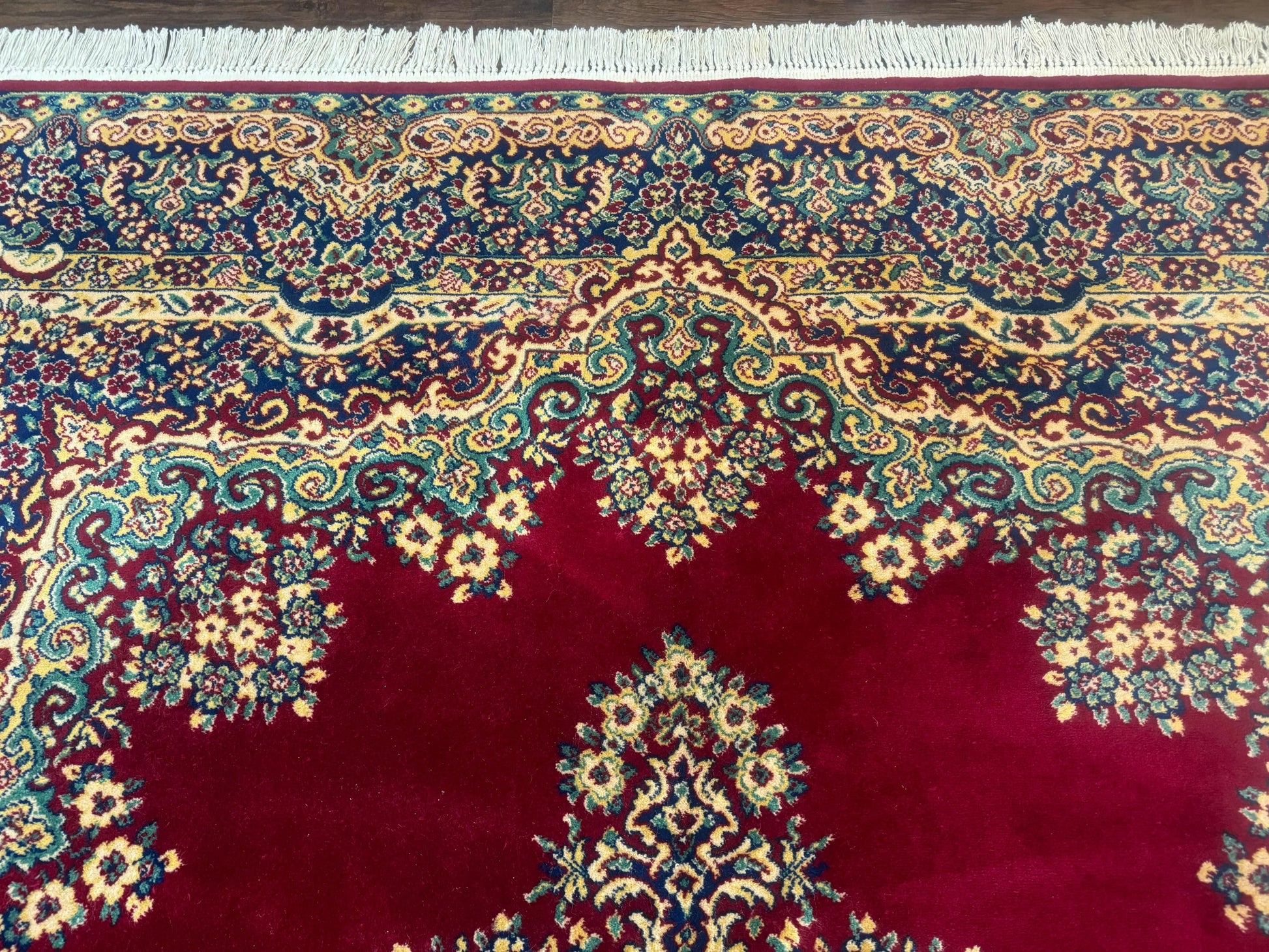 Power Loomed Persian Oriental Rug 9x12, Vintage Wool Pile, Kirman Design - Nuvé