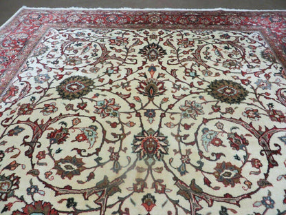 7' X 10' Vintage Handmade India Floral Oriental Wool Rug Hand knotted Carpet - Nuvé