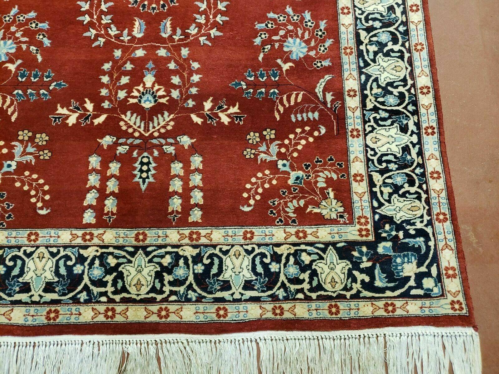 4' X 6' Vintage Handmade Pakistani Rug Highly Detailed Red - Nuvé