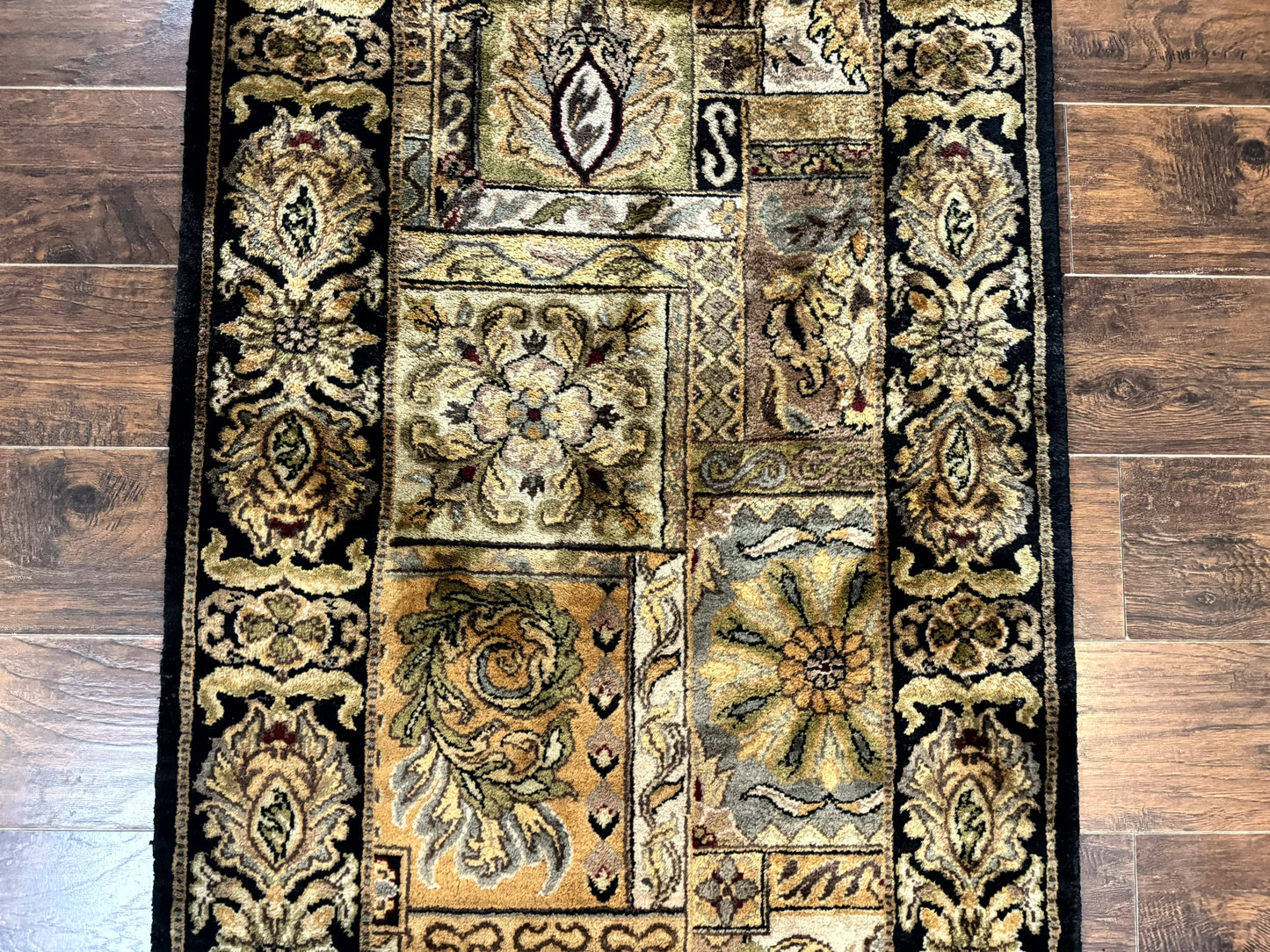 Indian Runner Rug 3x14, Panel Design, Oriental Carpet for Hallway - Nuvé