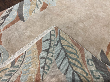 Modern Tibetan Rug 7x10, Soft Wool, Tufenkian Style Carpet, Tibet Nepali Rug, Open Field, Handmade Wool Rug - Nuvé