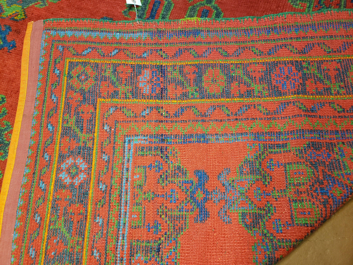 7x11 Turkish Oushak Rug, Vintage Red & Blue Oriental Carpet, Hand Knotted Wool Area Rug 7 x 11, Turkish Sparta Rug, Antique Turkish Rug Nice - Nuvé