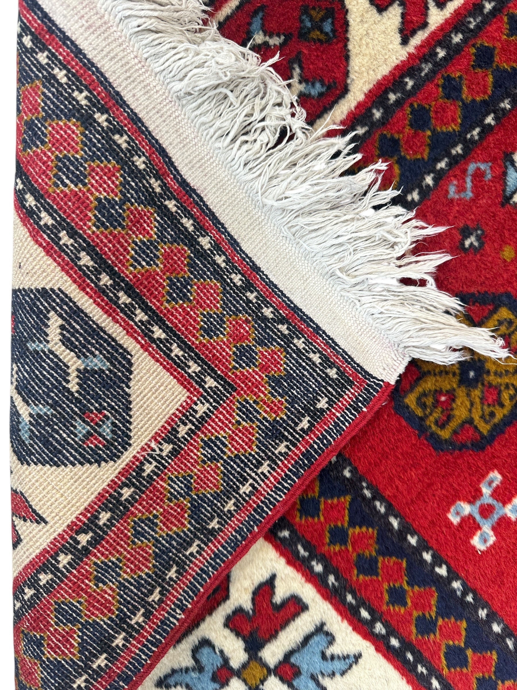 Armenian Yerevan Wool Rug – 4’6” x 6’11” – Hand-Knotted Geometric Design - Nuvé