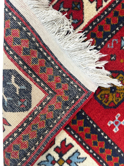 Armenian Yerevan Wool Rug – 4’6” x 6’11” – Hand-Knotted Geometric Design - Nuvé