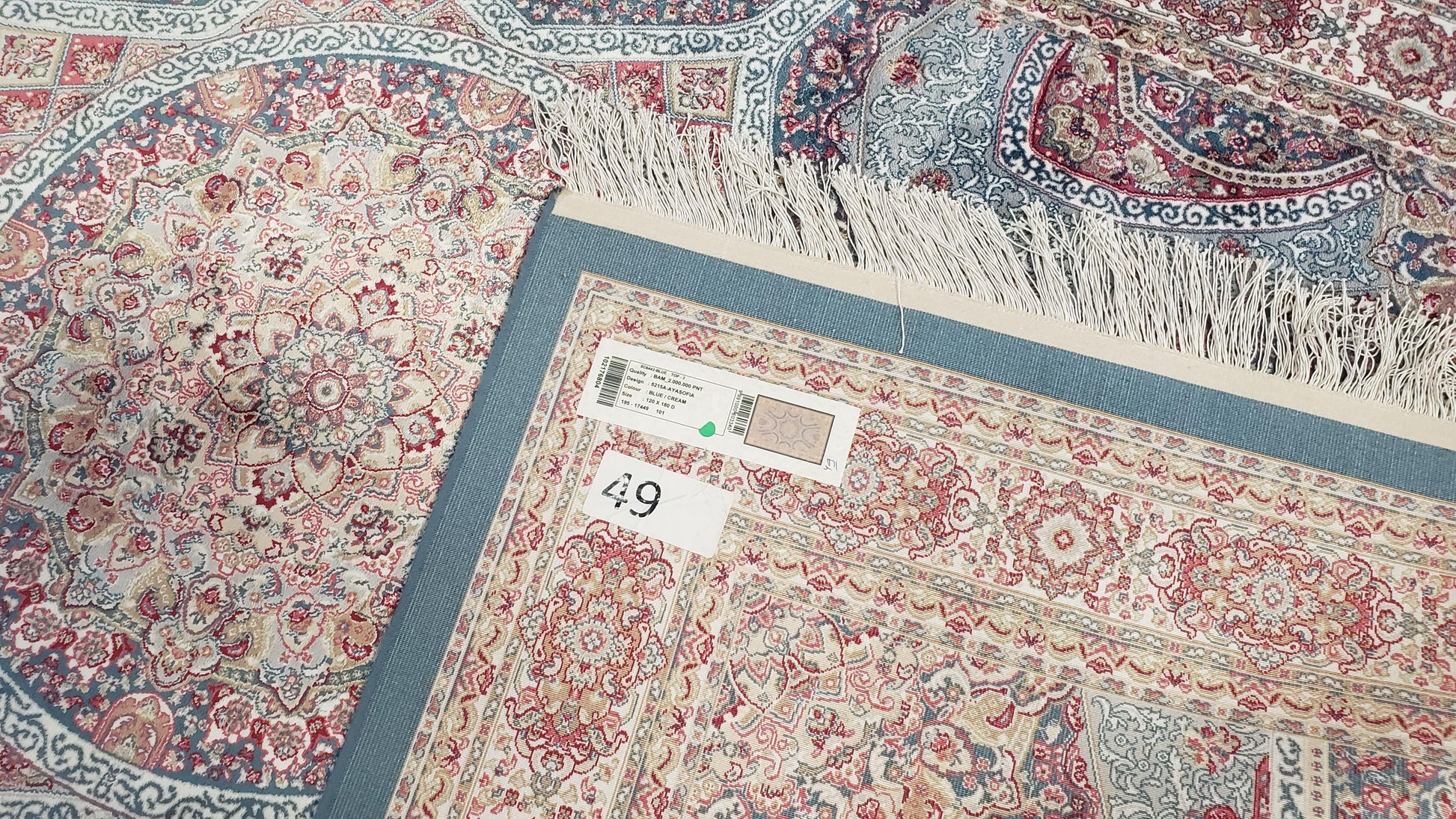 4x6 Silk Carpet, Light Blue & Beige Oriental Rug 4 x 6ft, Traditional Design Medallion All Over, Bamboo Silk, Super Fine, High Quality, Soft - Nuvé