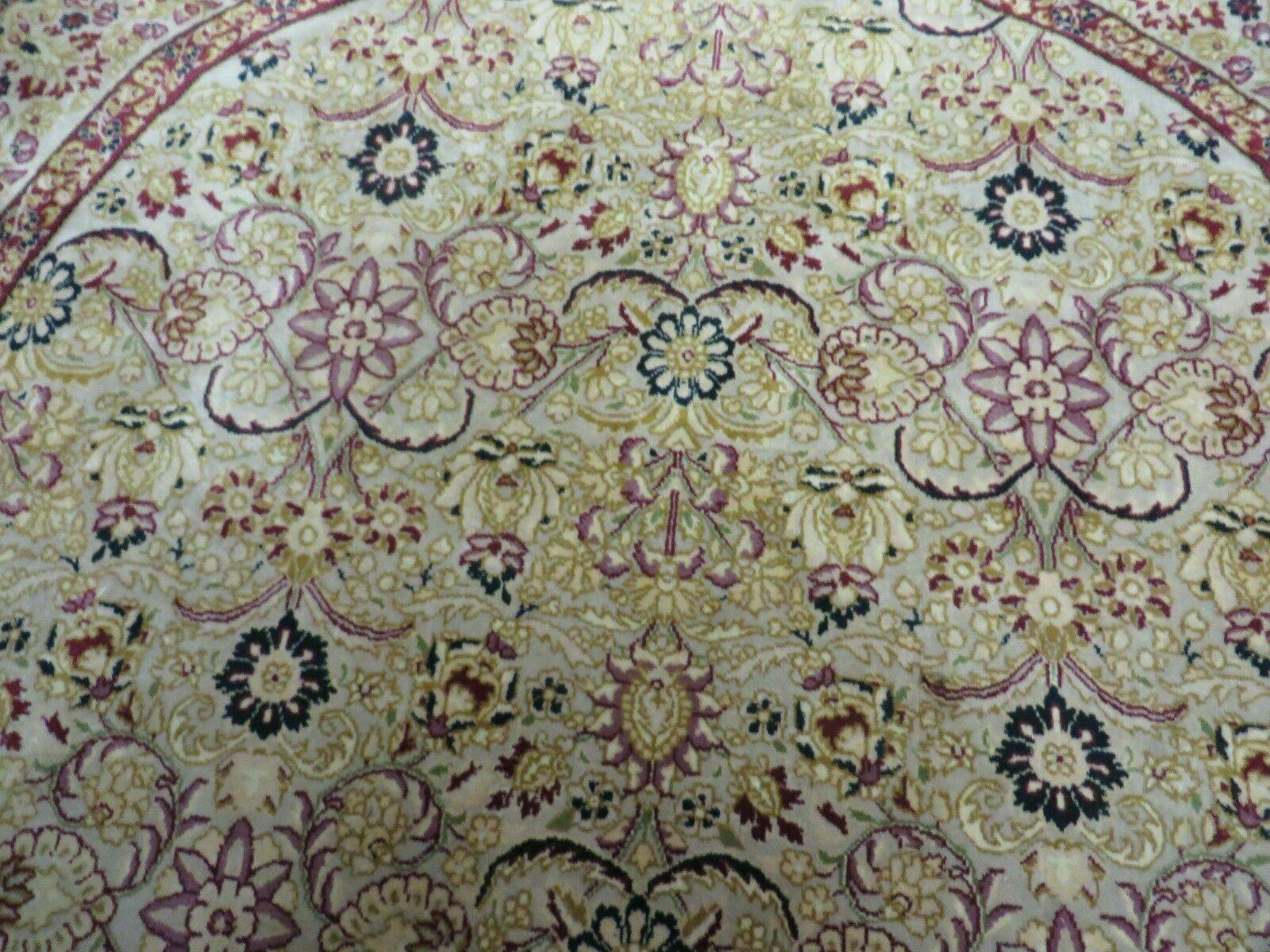 6' Handmade Fine Indian Wool Rug Carpet Round Silk Accent Beauty - Nuvé