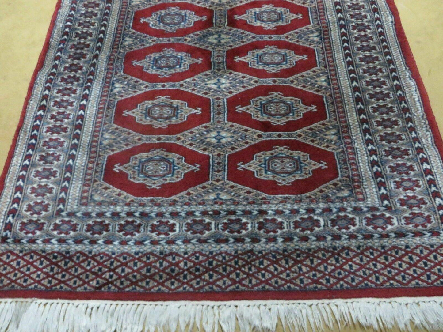 4' X 6' Vintage Handmade Pakistan Turkoman Bokhara Fine Woven Wool Rug Nice - Nuvé