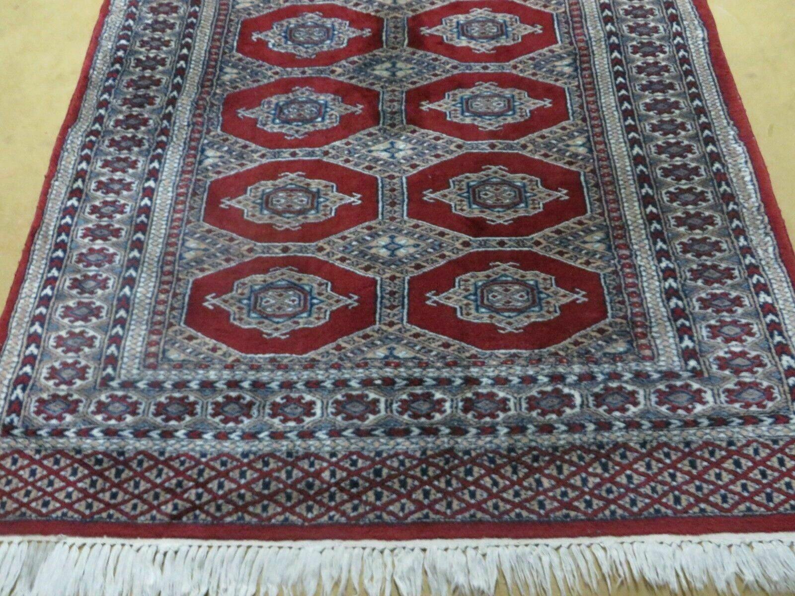 4' X 6' Vintage Handmade Pakistan Turkoman Bokhara Fine Woven Wool Rug Nice - Nuvé
