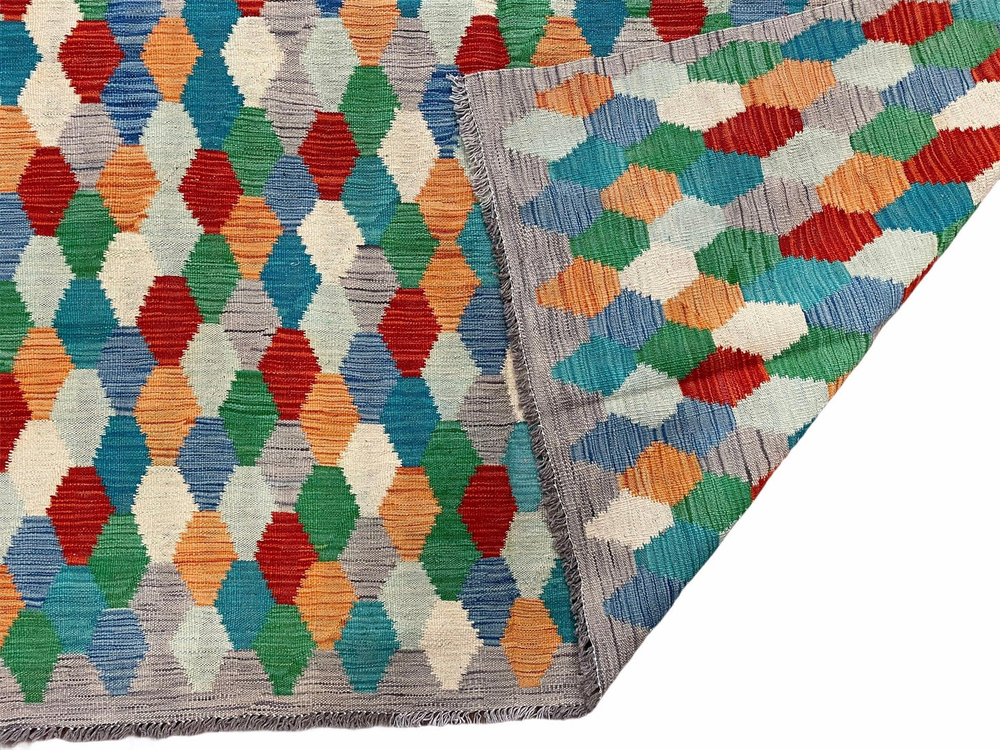 6.5 x 9.5 Colorful Chobi Kilim Rug 6 x 9 Multicolor Turkish Kilim Rug 7x10 Chobi Kilim Rug Playroom Rug Wool Kilim Rug 6x9 New Tribal Kilim - Nuvé