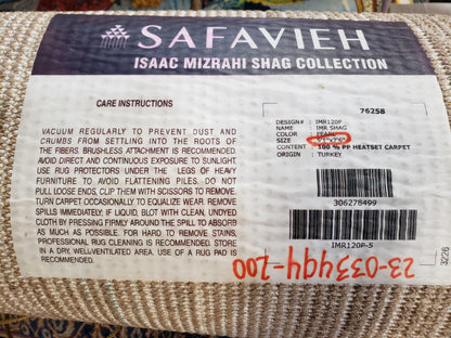 Safavieh Shag Rug 5x8, Pearl White Color, Isaac Mizrachi Shag Collection 5x7 Carpet, High Pile Soft Fluffly Bedroom Rug, Living Room Rug - Nuvé