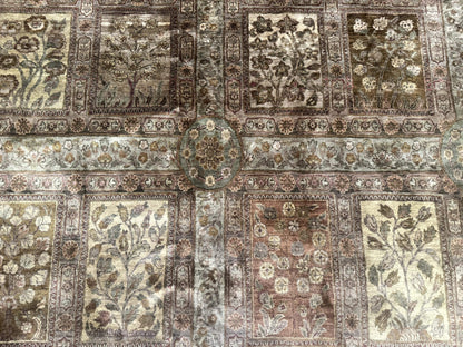 Large Indian Wool Rug 12x14, Wool Handmade Panel Design Carpet, Traditional, Palace Size - Nuvé