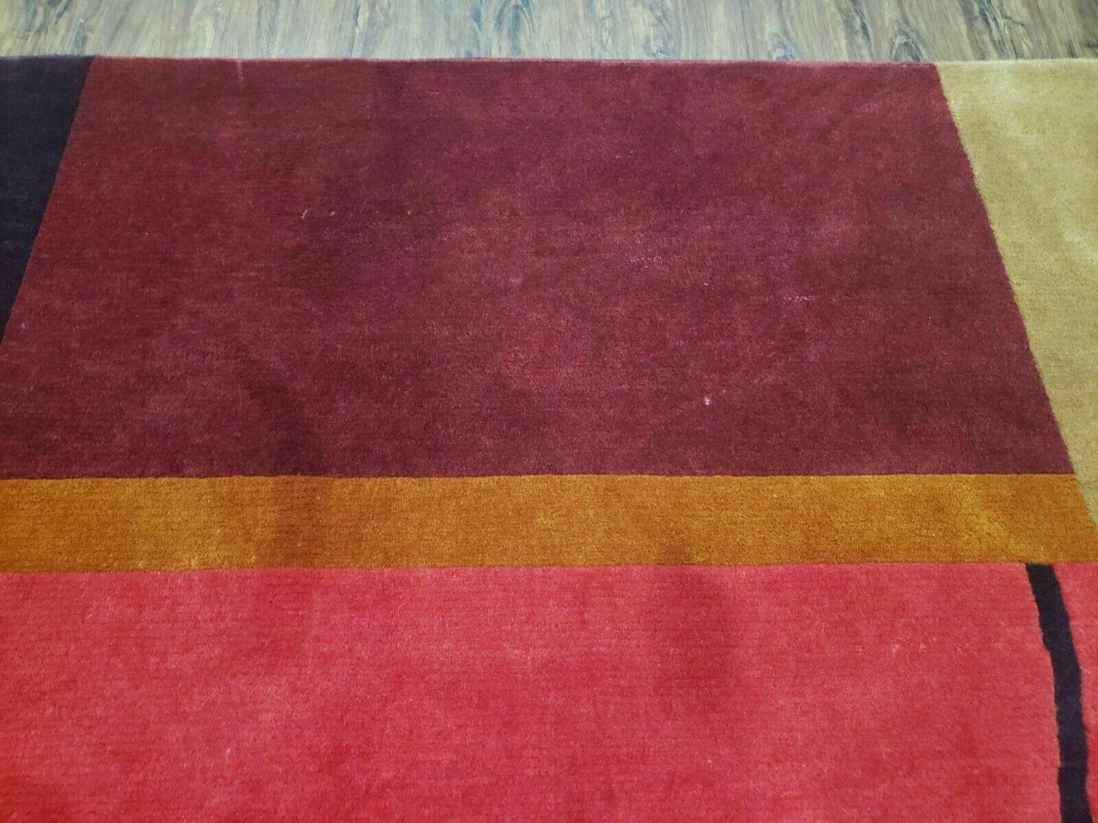 8' X 10' Tibetan Nepal Art Deco Hand Knotted Wool Rug Modern Contemporary Nice - Nuvé