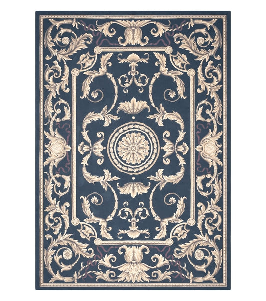 Black and Tan Aubusson Rug, 10 x 14 Aubusson Carpet, New Aubusson Rug, Elegant, Wool, Handmade Area Rug, Flatweave Rug, Large Aubusson Rug